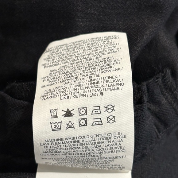 HURLEY Sz M Short Overalls 50% Cotton 50% Linen Blend Adjustable Straps NEW - Picture 14 of 14